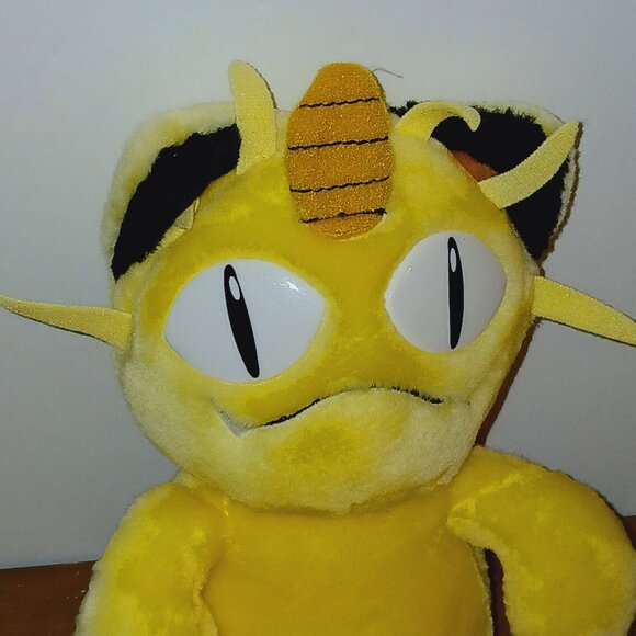 Rare vintage 1998 Nintendo Pokemon Meowth plush 10" Game Freak VTG - Picture 2 of 6
